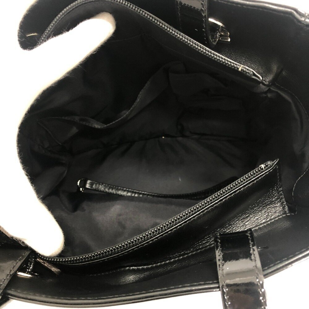 CHANEL Black Leather Logo Tote Bag - Picture 9 of 12